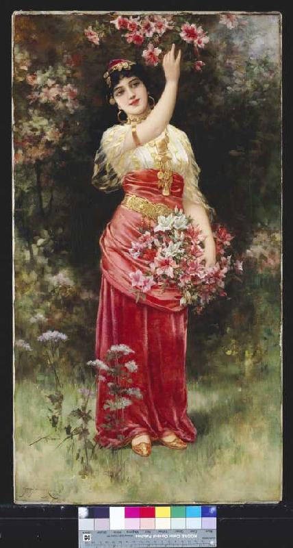 Ein orientalisches Blumenmädchen. from Emile Eisman Semenowsky