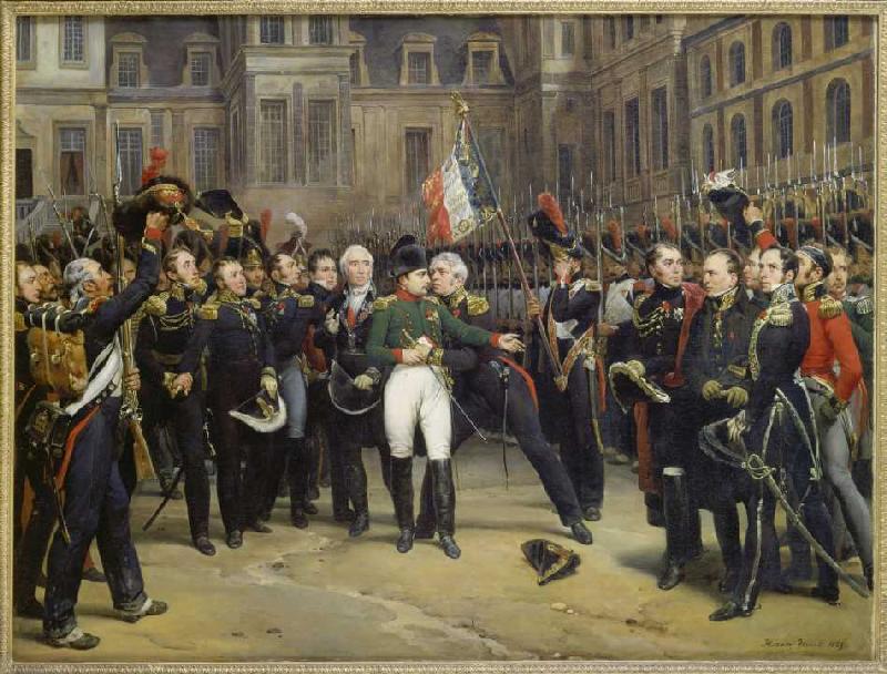 Abschied Napoleons aus Fontainebleau am 20. April 1814. from Emile Jean Horace Vernet
