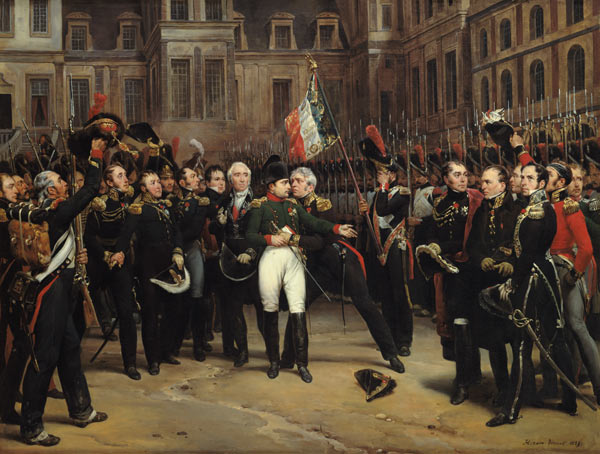 Les Adieux de Fontainebleau, 20th April 1814 from Emile Jean Horace Vernet