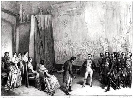 Napoleon I (1769-1821) Visiting the Studio of David (1748-1825), 4th January 1808 from Emile Lassalle