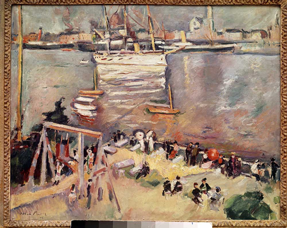 Betreten einer Korvette im Hafen von Antwerpen Gemälde von Othon Friesz (1879-1949) 1906 Privatsamml from Emile Othon Friesz