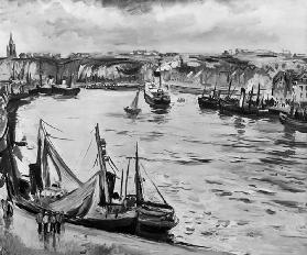 Hafen von Dieppe, Frankreich, Gemälde von Othon Friesz, 1930