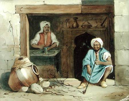 An Egyptian Woman Making Cadaifs from Emile Prisse d'Avennes