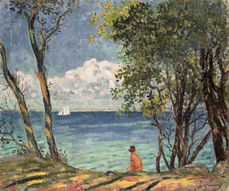 Beside the Water, 1920  from Emile Alfred Dezaunay