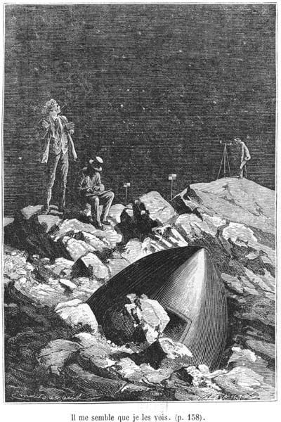 Illustration from ''From the Earth to the Moon'' Jules Verne (1828-1905) Paris, Hetzel, published in