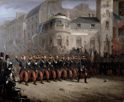 The Return of the Troops to Paris from the Crimea, Boulevard des Italiens, in front of the Hanover P from Emmanuel Masse
