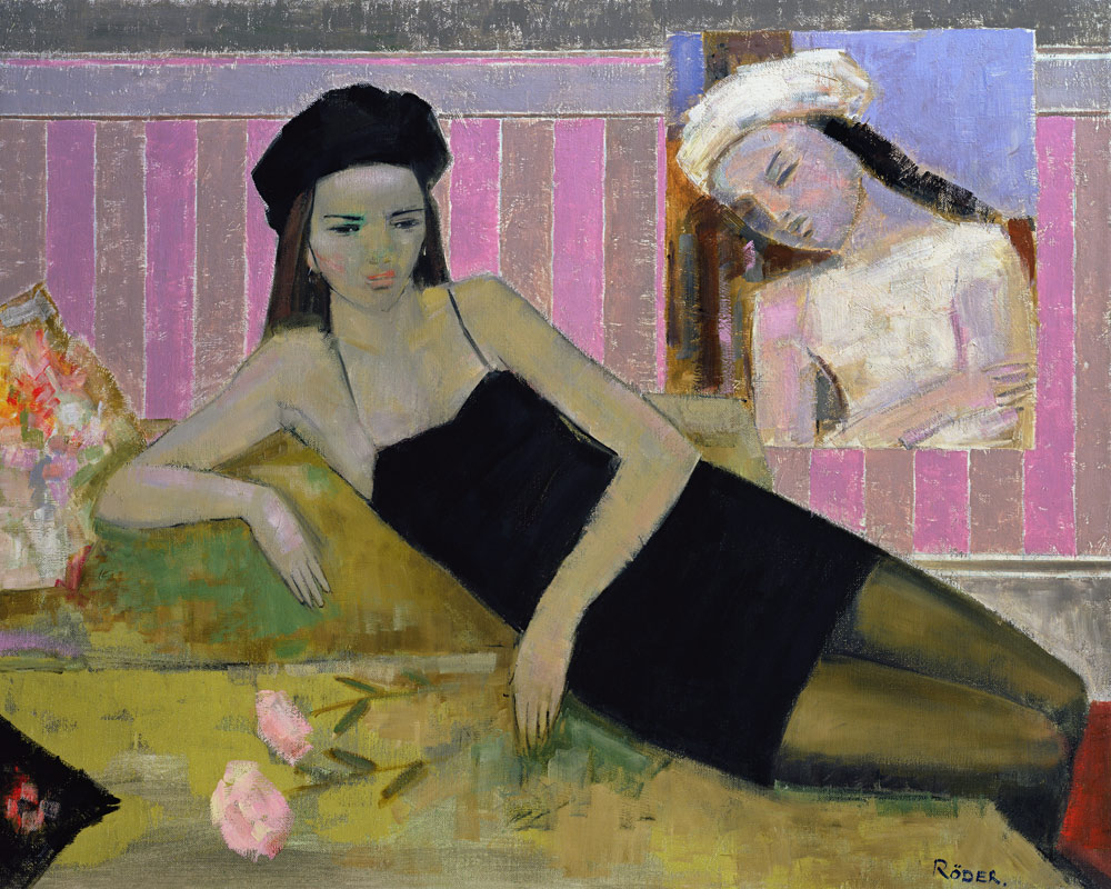 Antoinette and a detail from Balthus from Endre  Roder