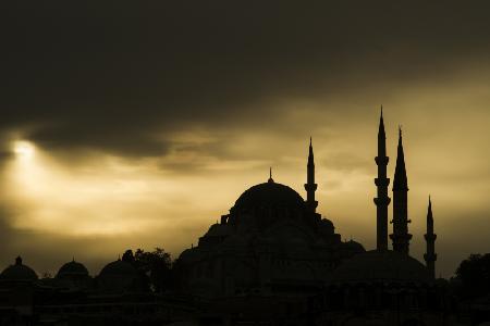 eine historische Moschee in der Stadt Istanbul