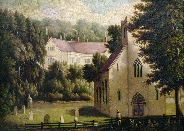 Chawton House and Church from English School