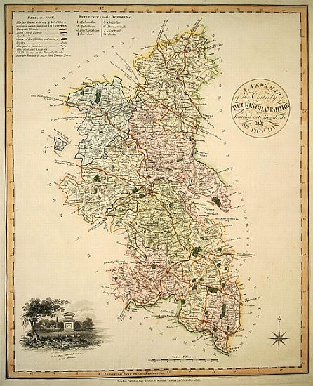 A New Map of the County of Buckinghamshire from English School