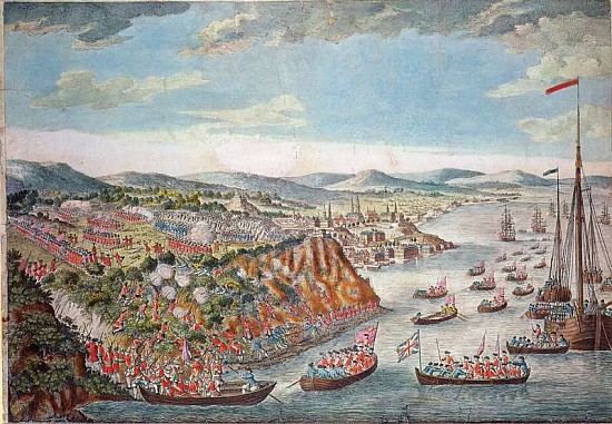 A View of the Taking of Quebec, September 13th 1759 from English School
