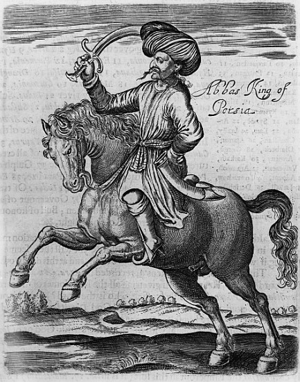Abbas King of Persia, illustration from ''Some years of travel into Afrique and Asia'' Sir Thomas He from English School
