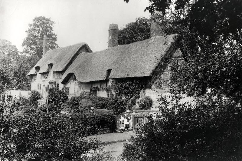 Anne Hathaway''s cottage (b/w photo)  from English School