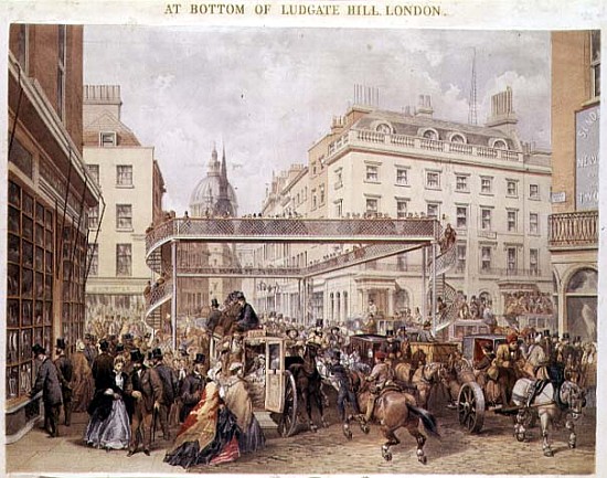 At the Bottom of Ludgate Hill, London, pub. and printed Kell Brothers, c.1860''s from English School