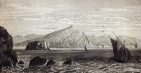 Cape Colonna, with ruins of the Temple of Minerva, coast of Greece, from ''The Illustrated London Ne from English School