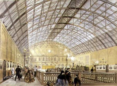 Charing Cross Station, engraved by the Kell Brother from English School