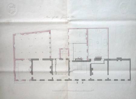 Contract drawing for the ground floor of the Royal Institution from English School