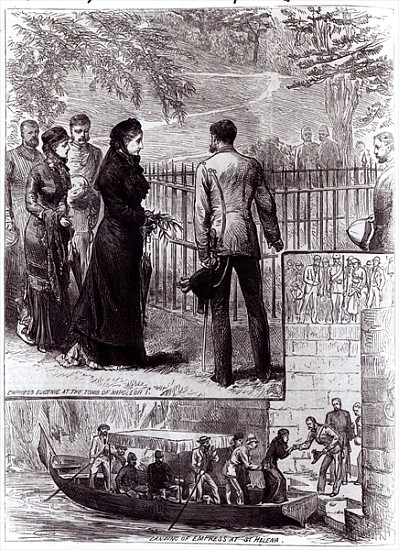 Empress Eugenie visiting the tomb of Napoleon I on St. Helena from English School