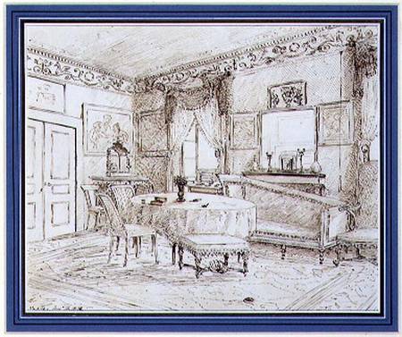 An English Regency salon interior, London from English School
