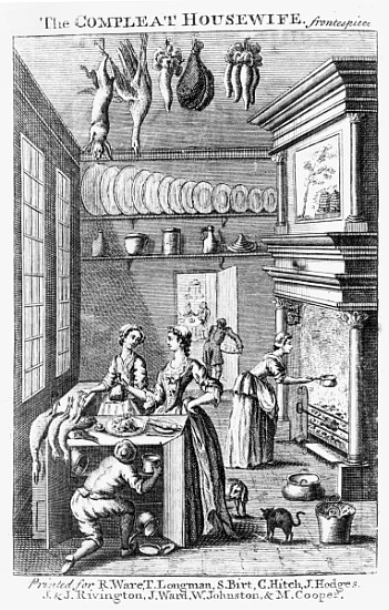 Frontispiece of ''The Compleat Housewife'' from English School