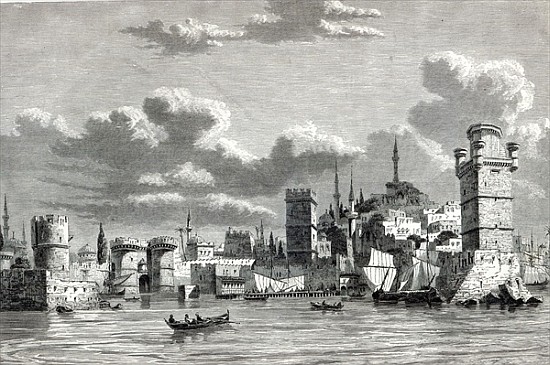 General View of the City of Rhodes, from ''The Illustrated London News'' from English School