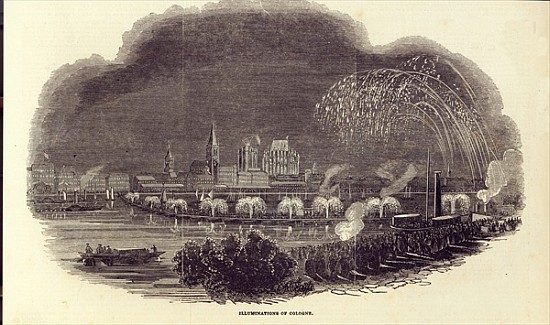 Illuminations of Cologne, 23rd August 1845 from English School
