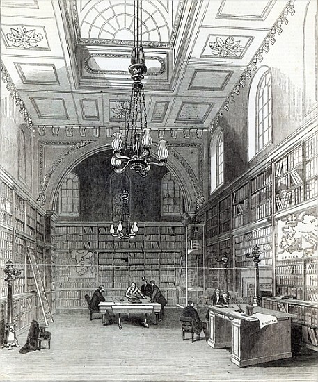 Library of the House of Lords, from ''The Illustrated London News'', 22nd March 1845 from English School