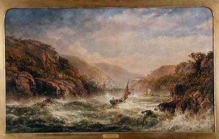 'Making for Port', a west country harbour in squally weather from English School
