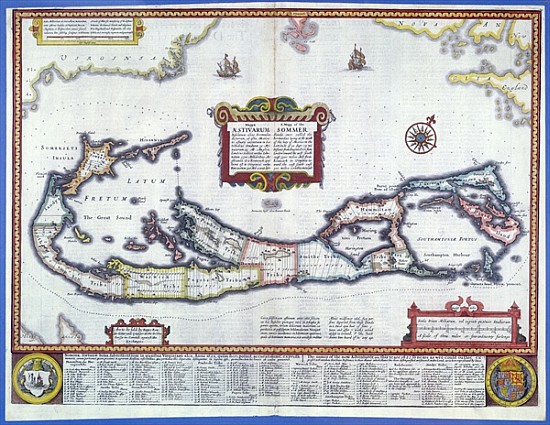 Map of Bermuda from English School