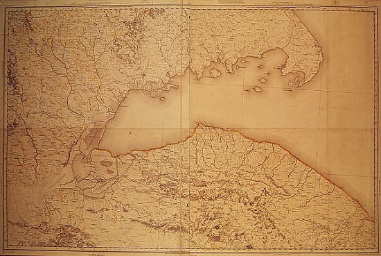 Map of Cutch and Kathiawar, published under the direction of Colonel G.C. de Pree, S.C., Surveyor Ge from English School