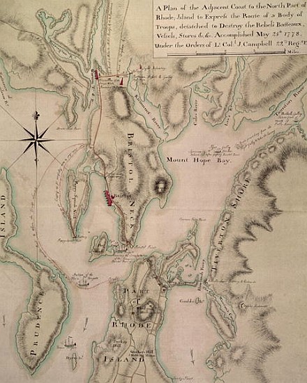 Military plan of the North Part of Rhode Island from English School