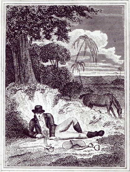 Mungo Park in Africa, an illustration from ''Travels in the interior districts of Africa: performed  from English School