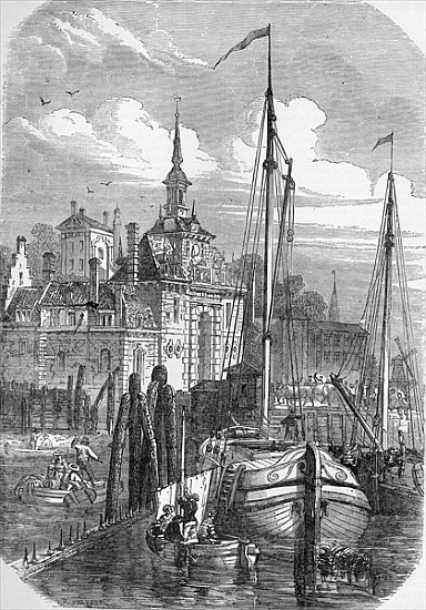 Port of Rotterdam, Holland, from ''The Illustrated London News'' from English School