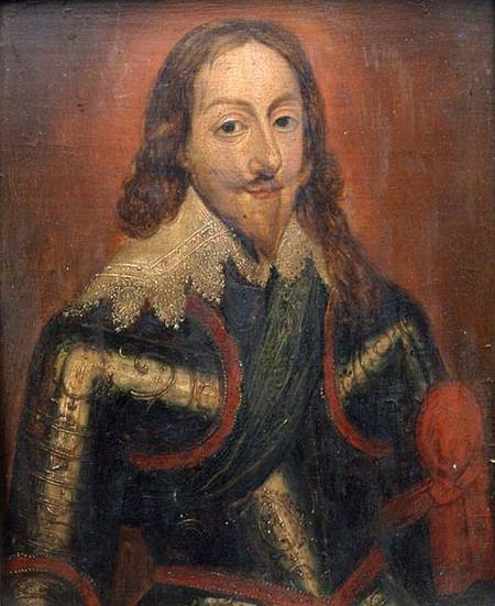 Portrait of King Charles I (panel) from English School