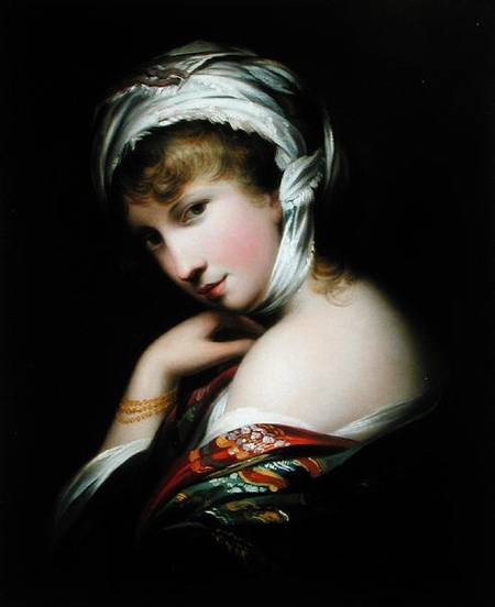 Portrait of a Lady in Eastern Dress from English School