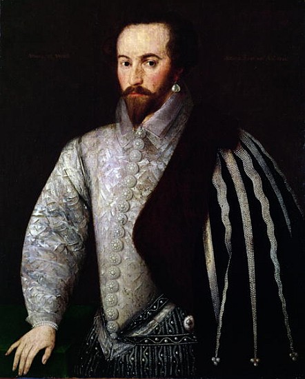 Portrait of Sir Walter Raleigh (1554-1618) 1588 from English School