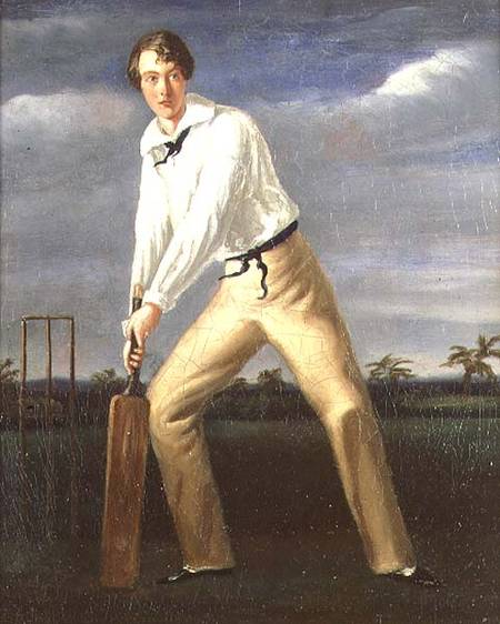 Portrait of a Young Cricketer from English School