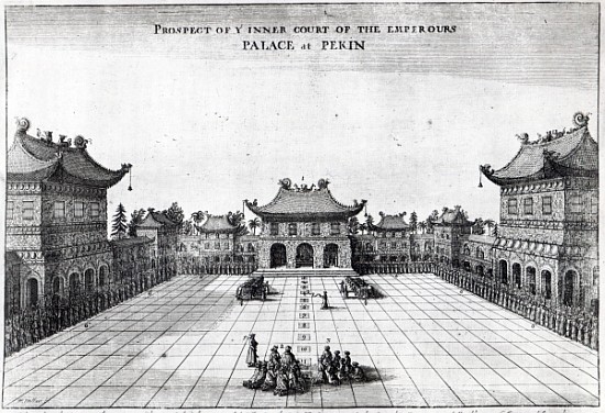 Prospect of the Inner Court of the Emperor''s Palace at Pekin from English School
