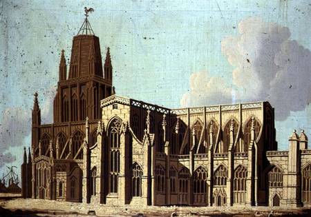 South-East View of St. Mary Redcliffe Church in Bristol from English School