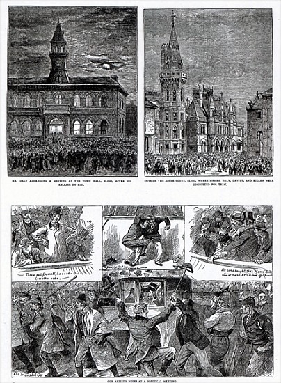 The Agitation in Ireland, illustrations from ''The Graphic'', December 6th 1879 from English School