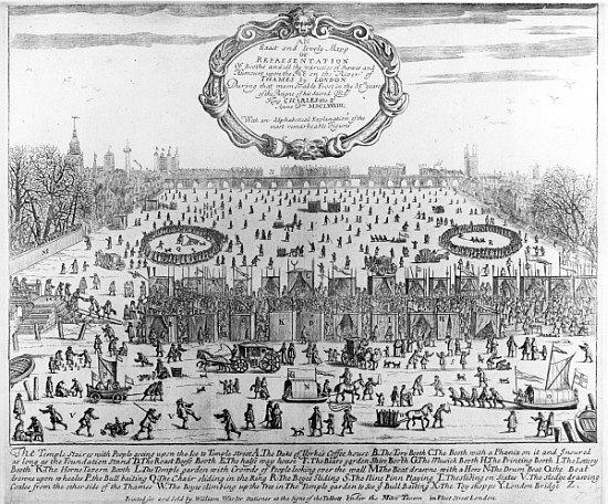The Frost Fair of the winter of 1683-84 on the Thames, with Old London Bridge in the Distance. c.168 from English School