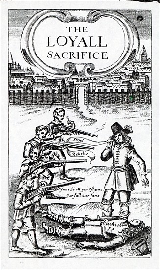 ''The Loyall Sacrifice'', pamphlet circulated in 1648 from English School