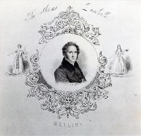 Cover of Sheet Music for a Quadrille, with a portrait of Vincenzo Bellini