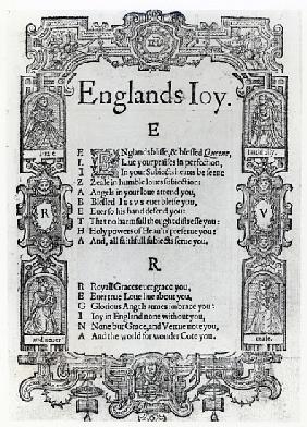 England''s Joy Richard Vennar, c.1602