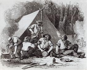 Mount Alexander gold-diggers at evening mess, from ''The Illustrated London News''