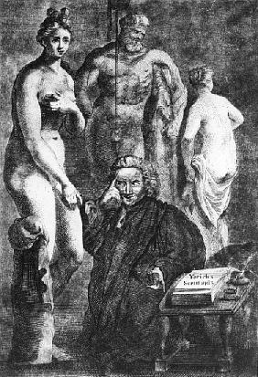 Satirical portrait of Laurence Sterne, c.1761