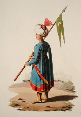 Turkish soldier, from 'Costumes of the Various Nations', Volume VII, 'The Military Costume of Turkey