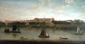 View of the Royal Hospital and the Rotunda from the south bank of The River Thames