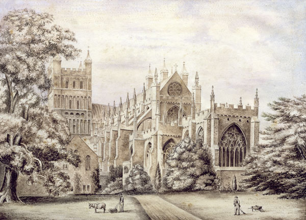Exeter Cathedral, East End  on from English School