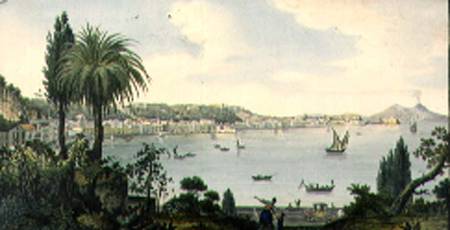 View of the Bay of Naples and Vesuvius, plate III from Sir William Hamilton's 'Campi Phlegraeiae' (s from English School
